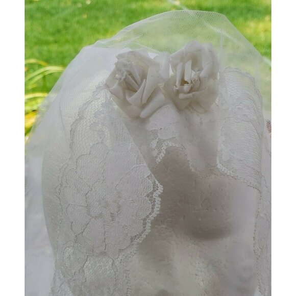 First Communion Veil Pearl Wreath Crown Layered Head Piece Holy Primera Comunion - Picture 6 of 12